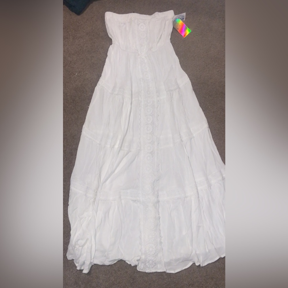 white beach dress